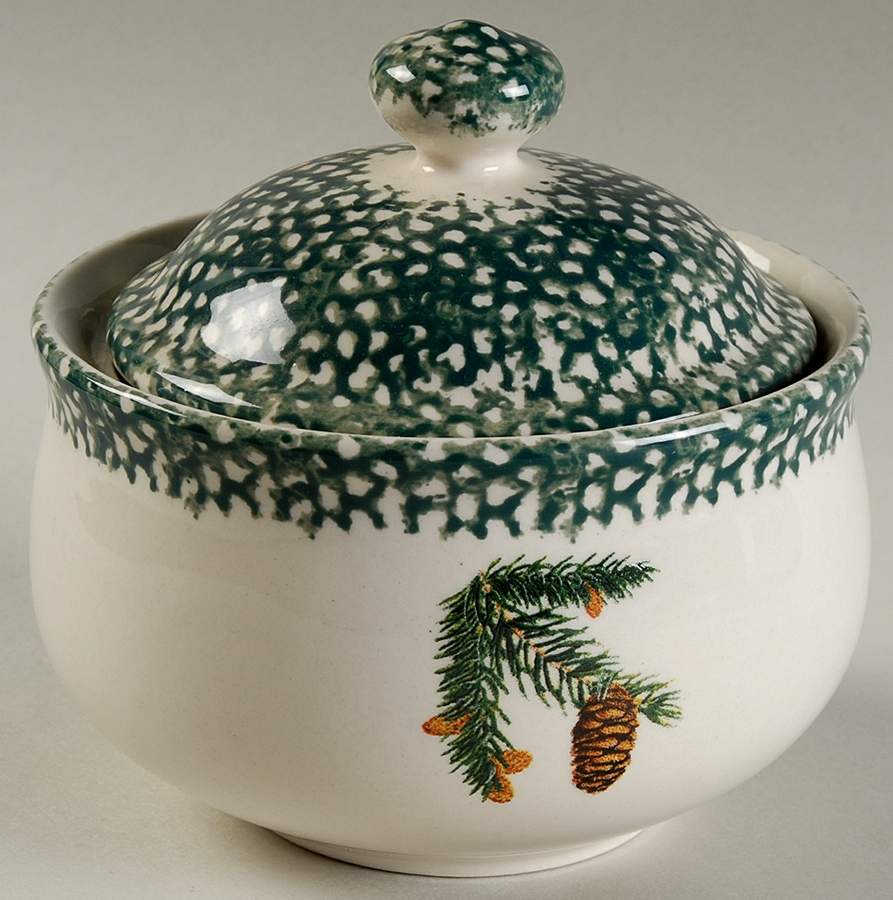 Evergreen Sugar Bowl & Lid by Thomson-1