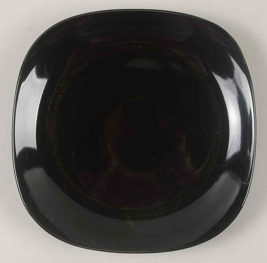 Quadro Black Salad/Dessert Plate by Thomson-1