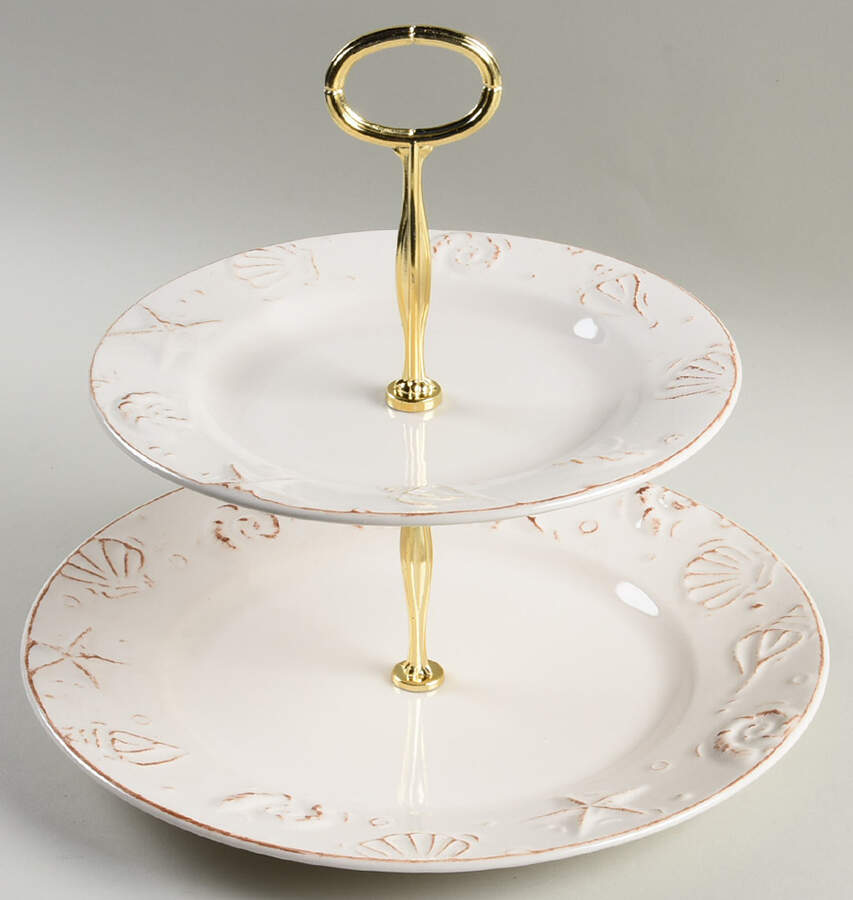 Hampton 6 5/8"-10"  2 Tiered Serving Tray (Dp, Sp) HC by Thomson-1