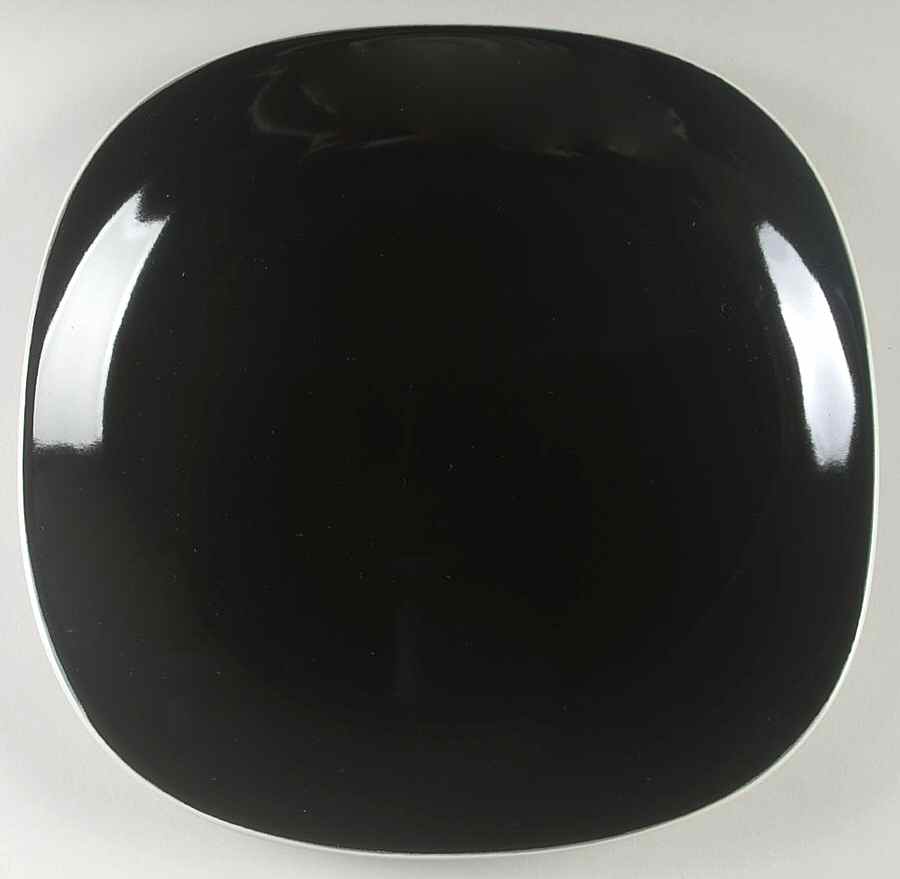 Duo Quadro Black Salad Plate by Thomson-1