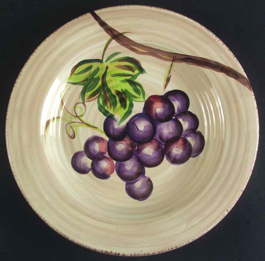 Vintage Grape Dinner Plate by Tabletops Unlimited-1