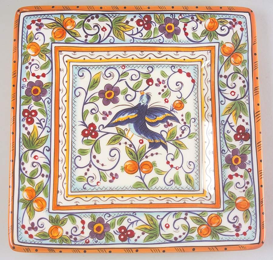 Villa Paradiso Square Dinner Plate by Tabletops Unlimited-1