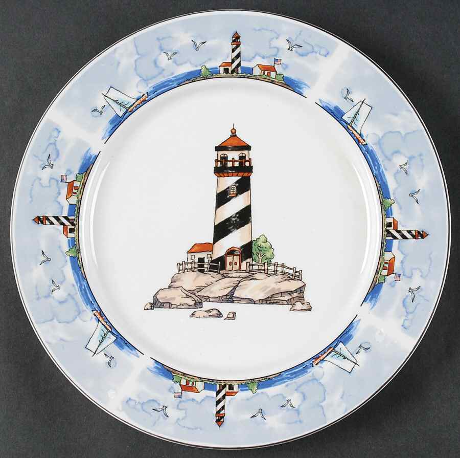 Coastal Lighthouse Dinner Plate by Todays Home-1