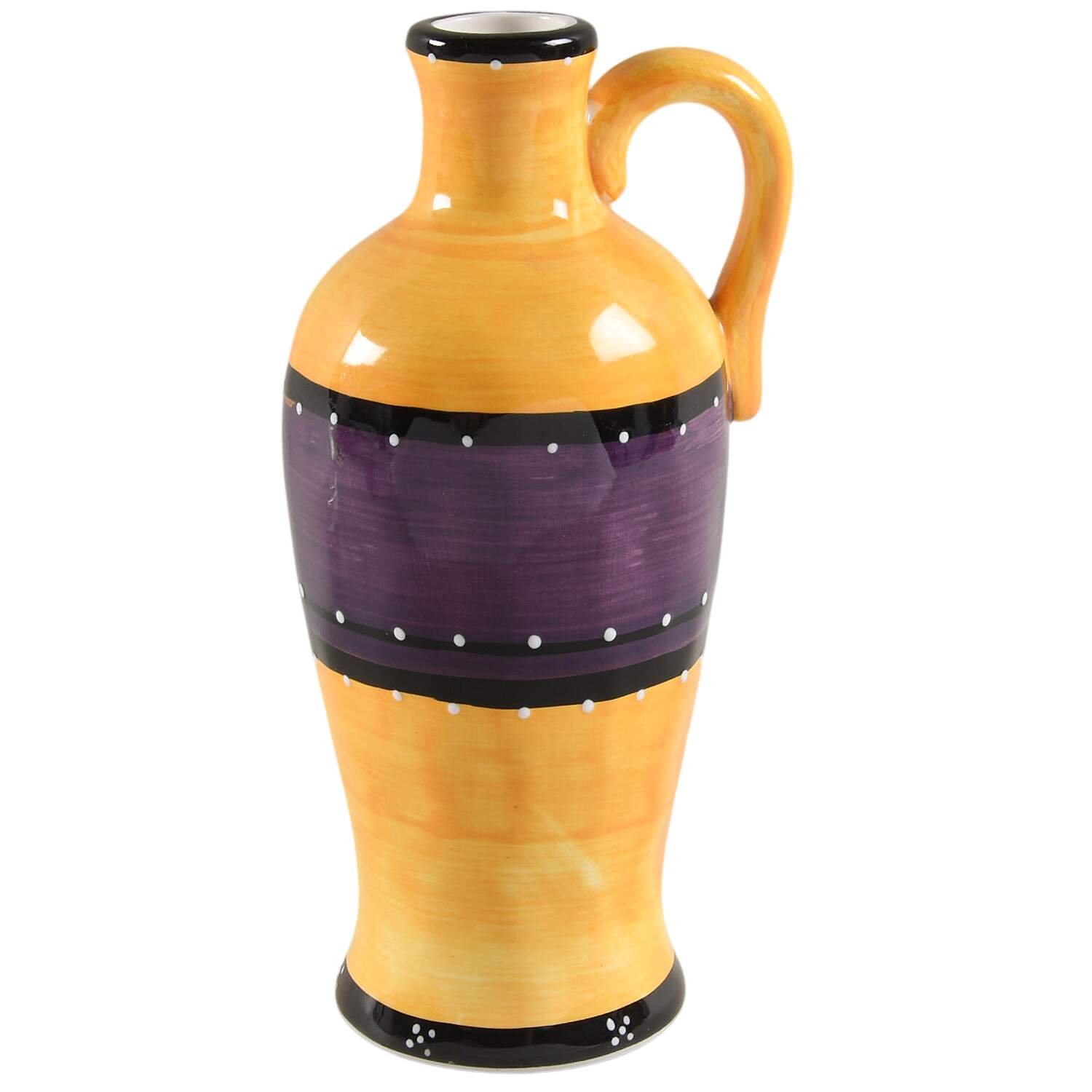 Bohemian Stripe Vinegar Jar No Drizzle Spout by Tabletops Unlimited-1