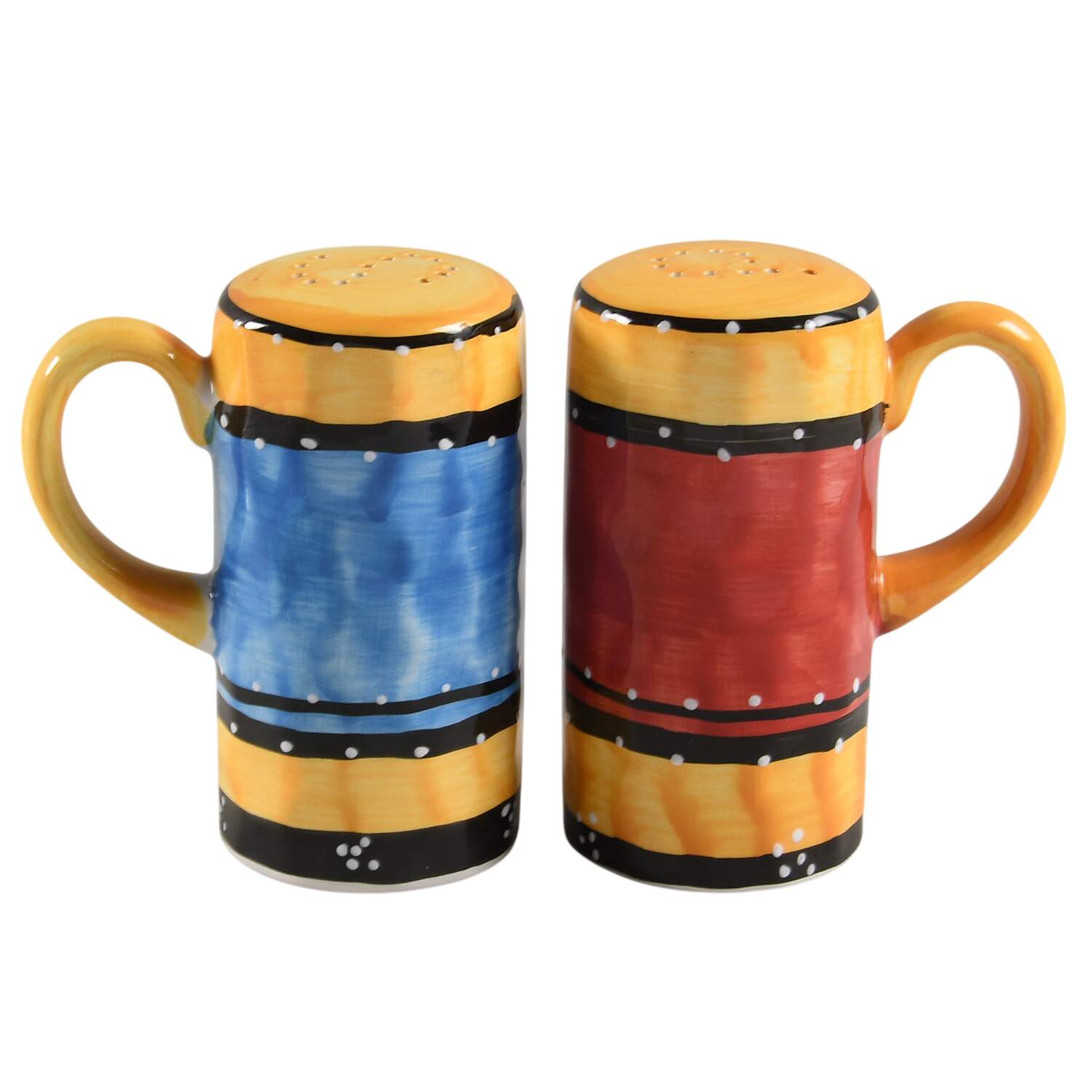 Bohemian Stripe Salt & Pepper Set by Tabletops Unlimited-1