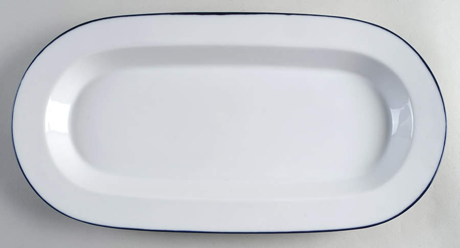 Mesa Royal Blue 16" Oval Serving Platter by Trend Pacific-1