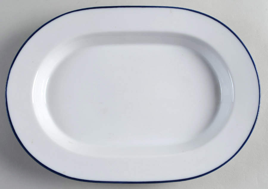Mesa Royal Blue 12" Oval Serving Platter by Trend Pacific-1