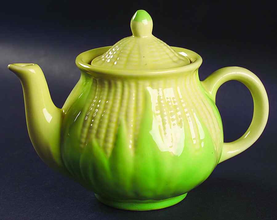 Maizeware Green and Yellow Teapot & Lid by Terrace-1