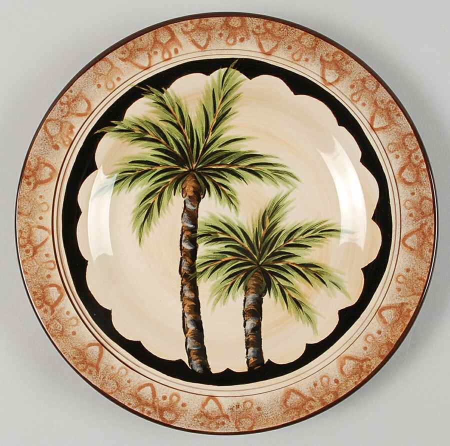 Palm Tree Salad Plate by Tabletops Unlimited-1