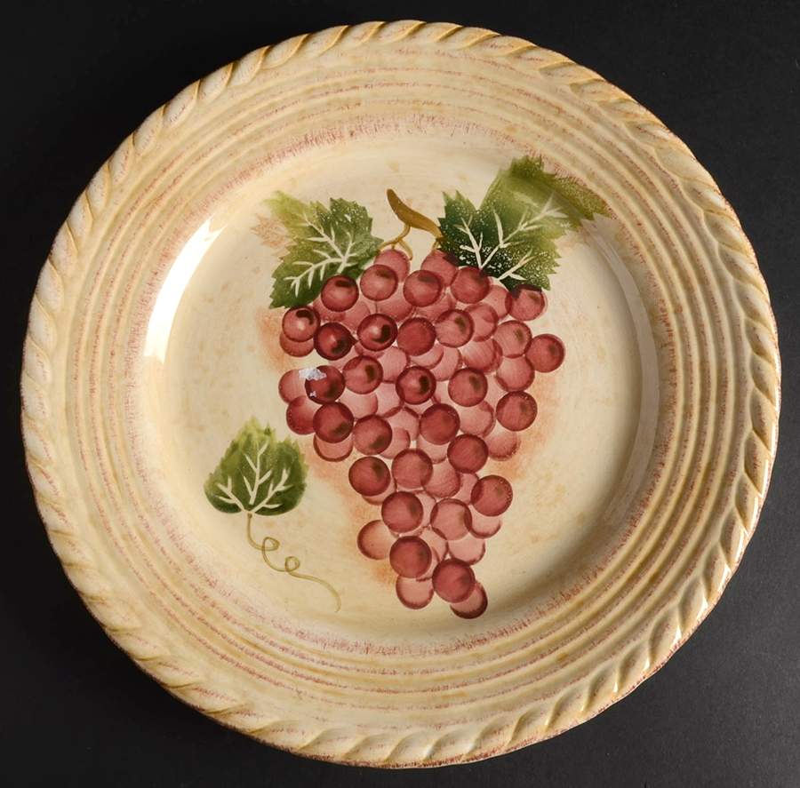 Vintage Grape (Scalloped) Dinner Plate by Tabletops Unlimited-1