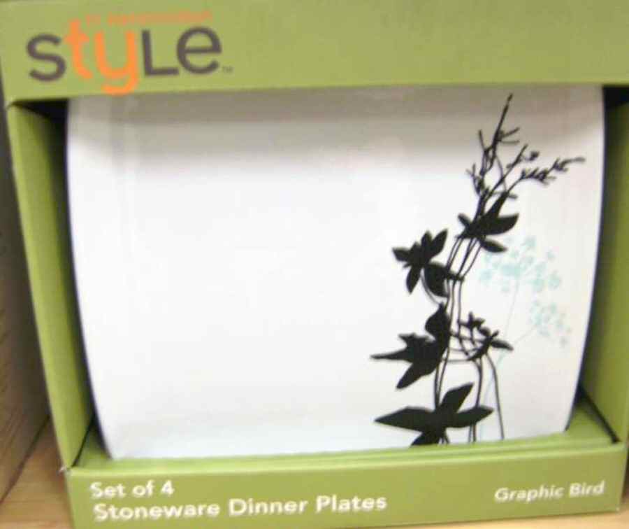 Graphic Bird Dinner Plate by Ty Pennington Style-1