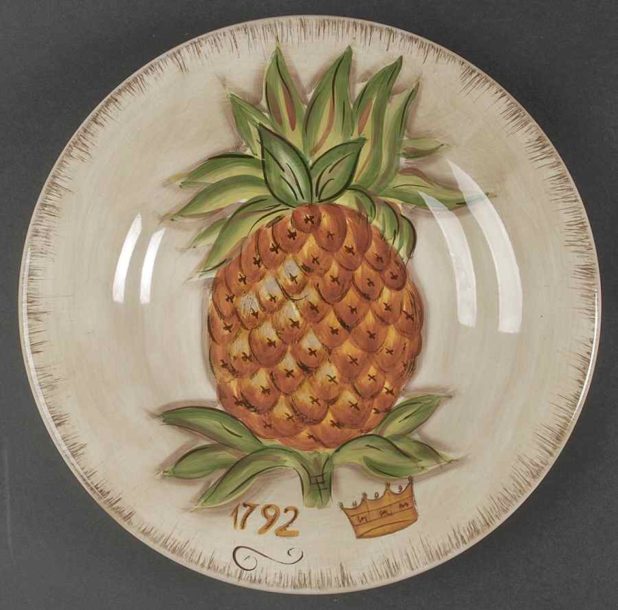 Tropical Pineapple Dinner Plate by Tabletops Unlimited-1