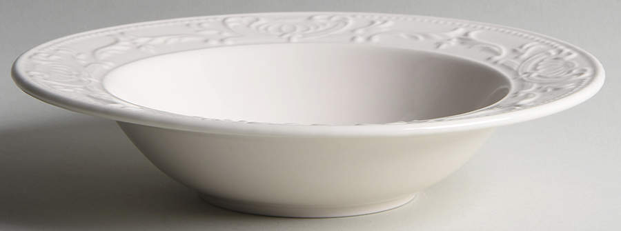 Vera White Rim Soup Bowl by Thomson-1