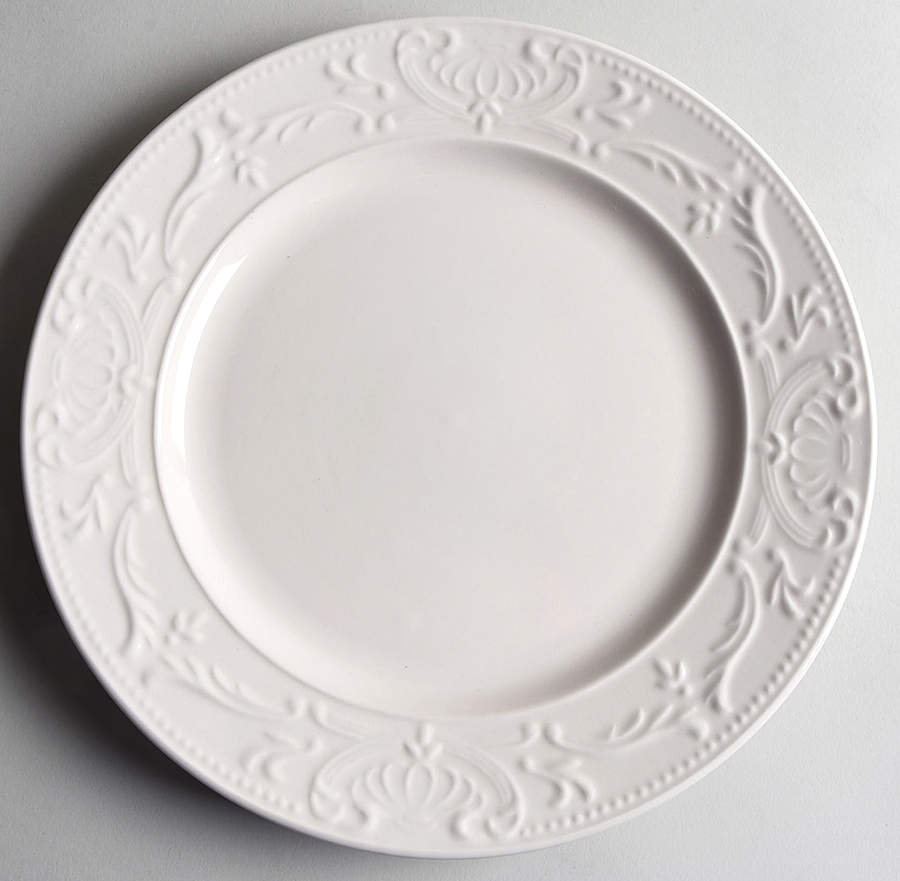 Vera White Dinner Plate by Thomson-1