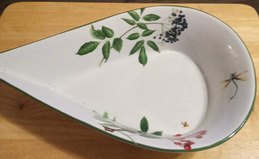 Wild Garden 11" Teardrop Bowl by Temp-Tations-1