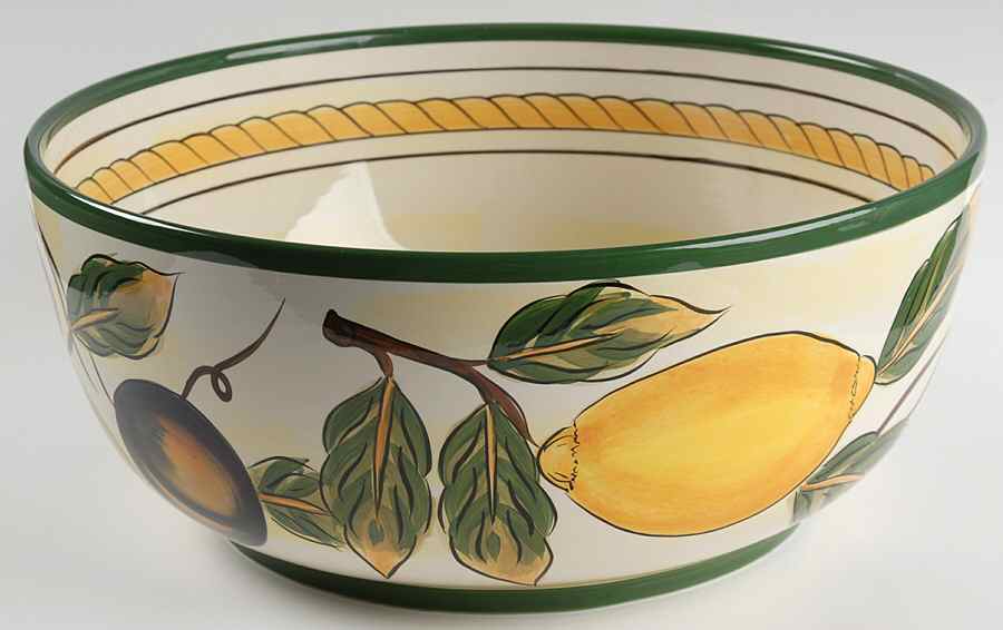 Italian Fruit 12" Large Salad Serving Bowl by Tabletops Unlimited-1