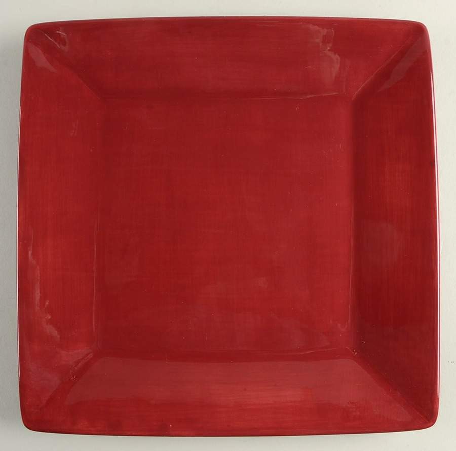 Napa Red Square Dinner Plate by Tabletops Unlimited-1