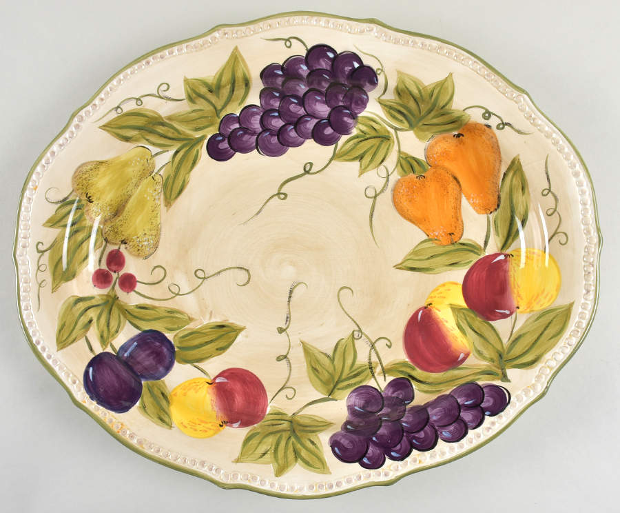 Francesca 18" Oval Serving Platter by Tabletops Unlimited-1