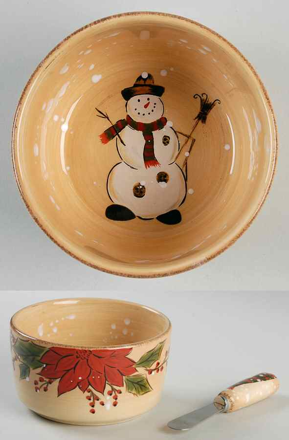 Snowstorm Dip Bowl & Spreader Set by Tabletops Unlimited-1