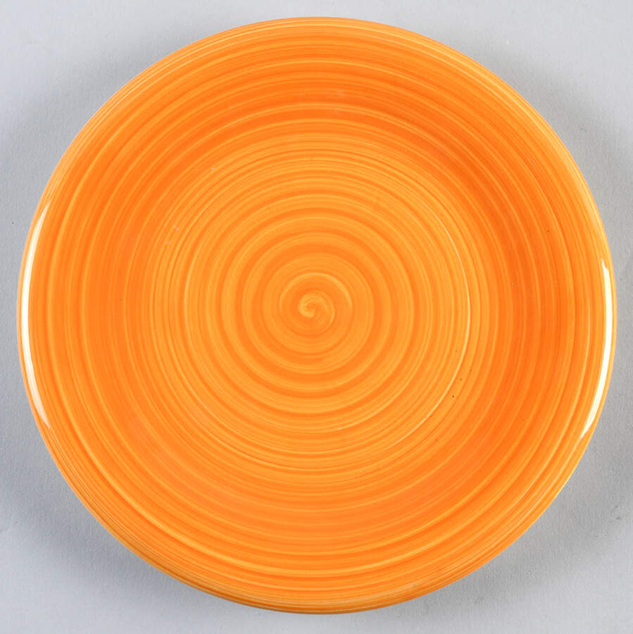 Spirale Orange Salad Plate by Tabletops Unlimited-1