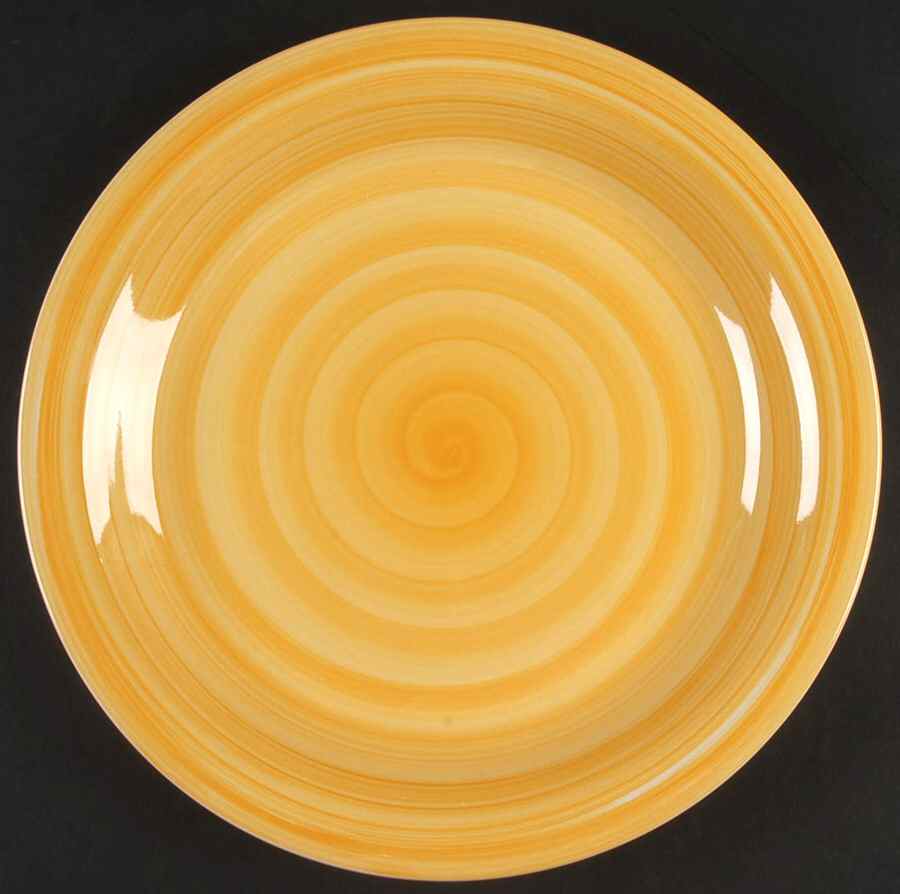 Spirale Yellow (Smooth) Dinner Plate by Tabletops Unlimited-1