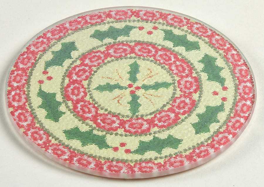 Old World Holiday Round Glassware Trivet by Temp-Tations-1