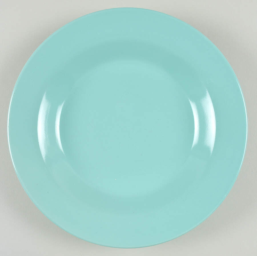 Over and Over Teal Blue Dinner Plate by Tabletops Unlimited-1