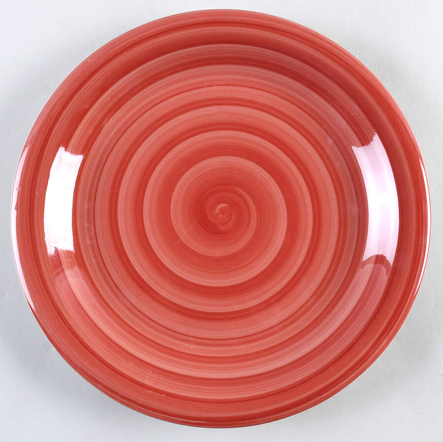Spirale Red Dinner Plate by Tabletops Unlimited-1