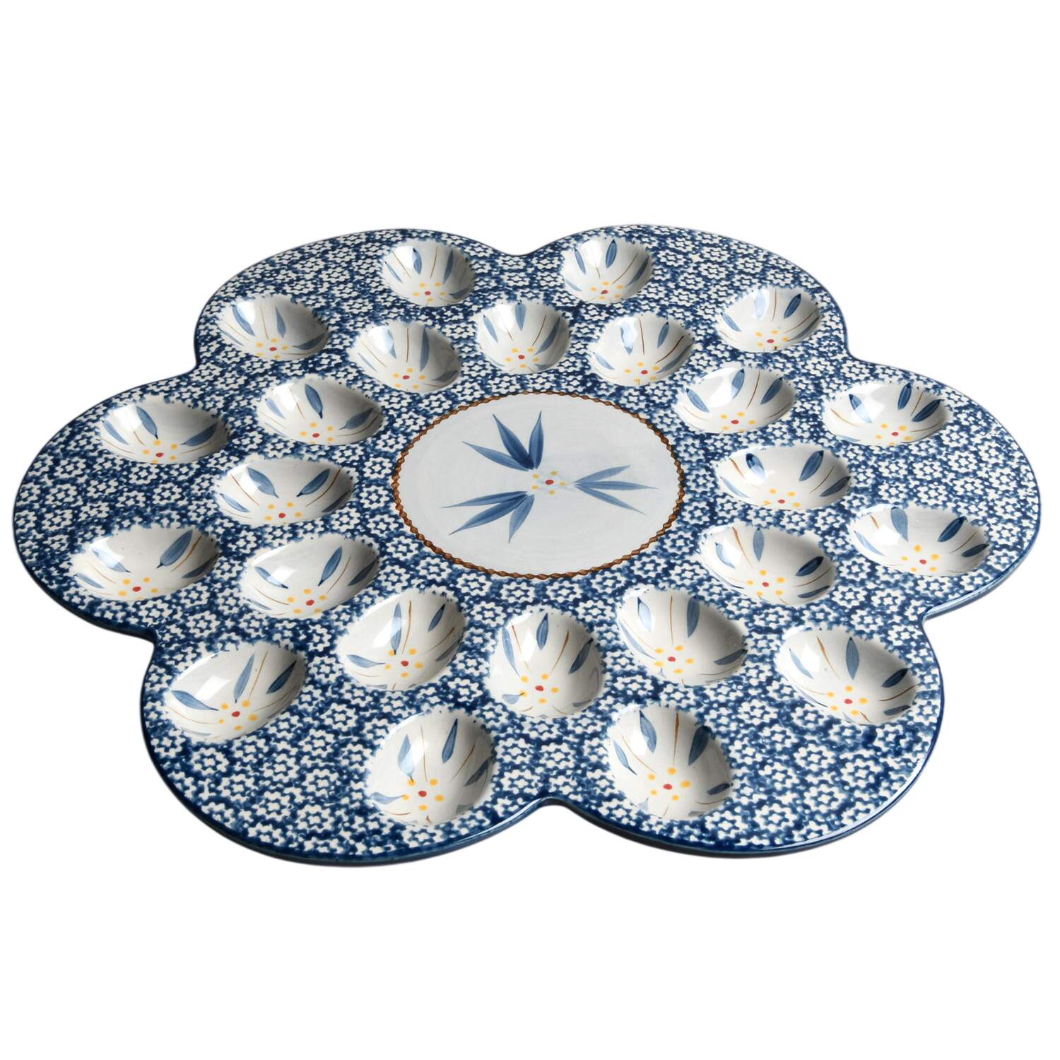 Old World Blue Deviled Egg Plate by Temp-Tations-1