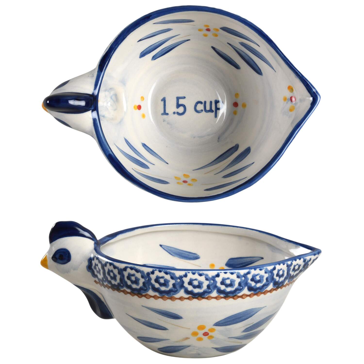 Old World Blue 1 1/2 Cup Measuring Cup by Temp-Tations-1