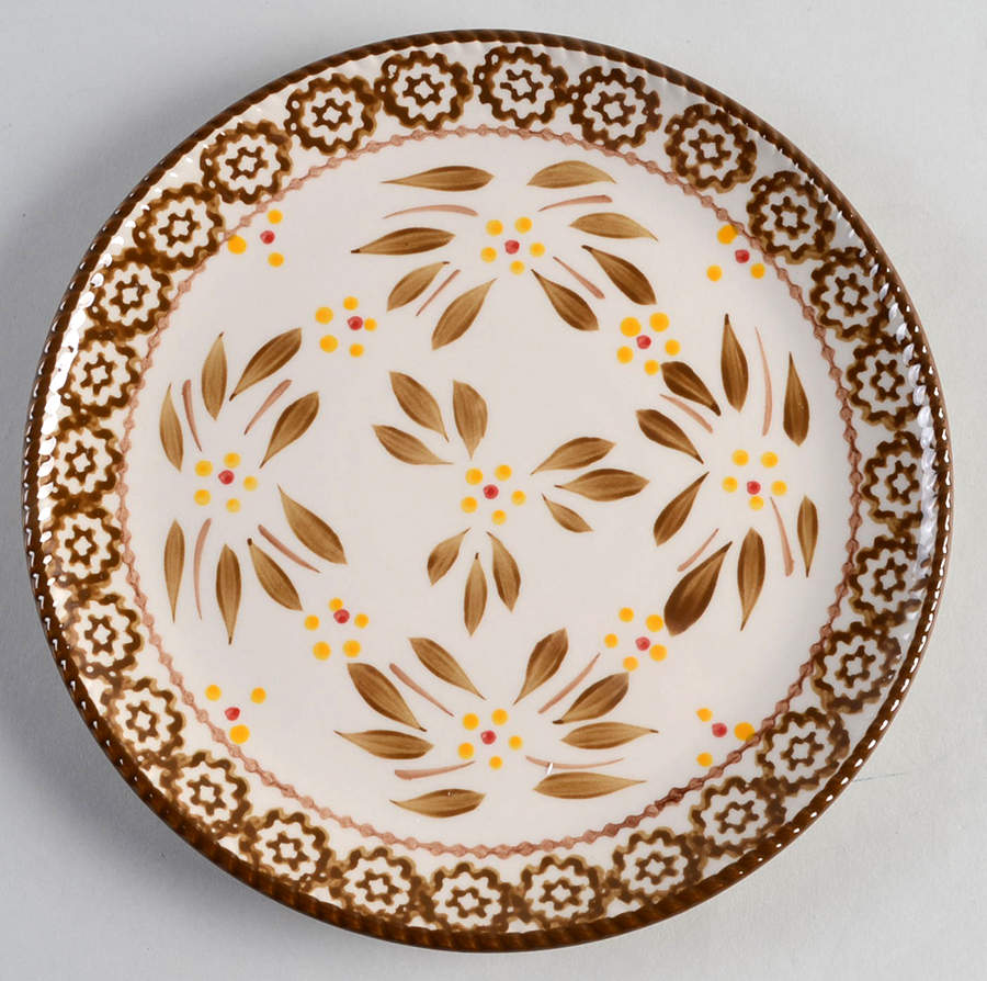 Old World Brown Coupe Salad Plate by Temp-Tations-1