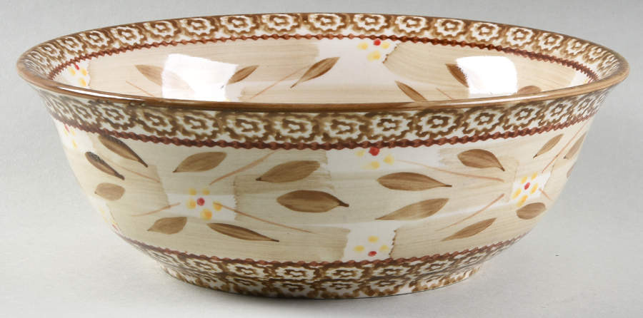 Old World Brown 9" Round Serving Bowl by Temp-Tations-1