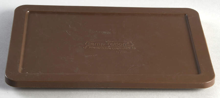 Old World Brown Plastic Lid for 13" Rectangular Baker by Temp-Tations-1