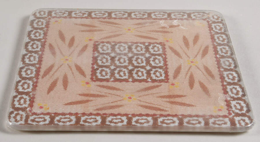 Old World Brown Glass Trivet for 7" Square Baker by Temp-Tations-1
