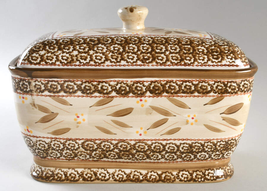 Old World Brown Bread Box & Lid by Temp-Tations-1