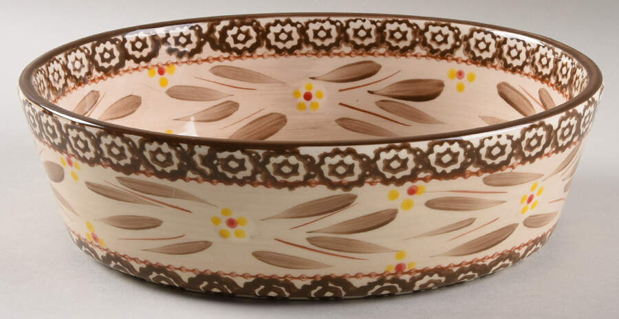 Old World Brown 10" Oval Baker by Temp-Tations-1