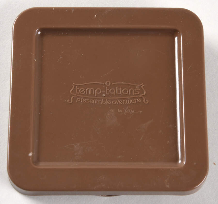 Old World Brown Plastic Lid for Individual Square Baker by Temp-Tations-1