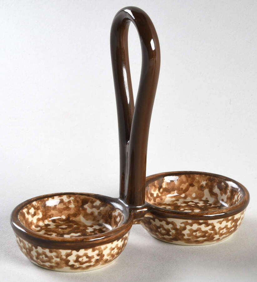 Old World Brown Tray for Salt and Pepper Set by Temp-Tations-1
