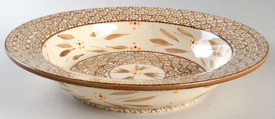 Old World Brown 12" Pasta Serving Bowl by Temp-Tations-1