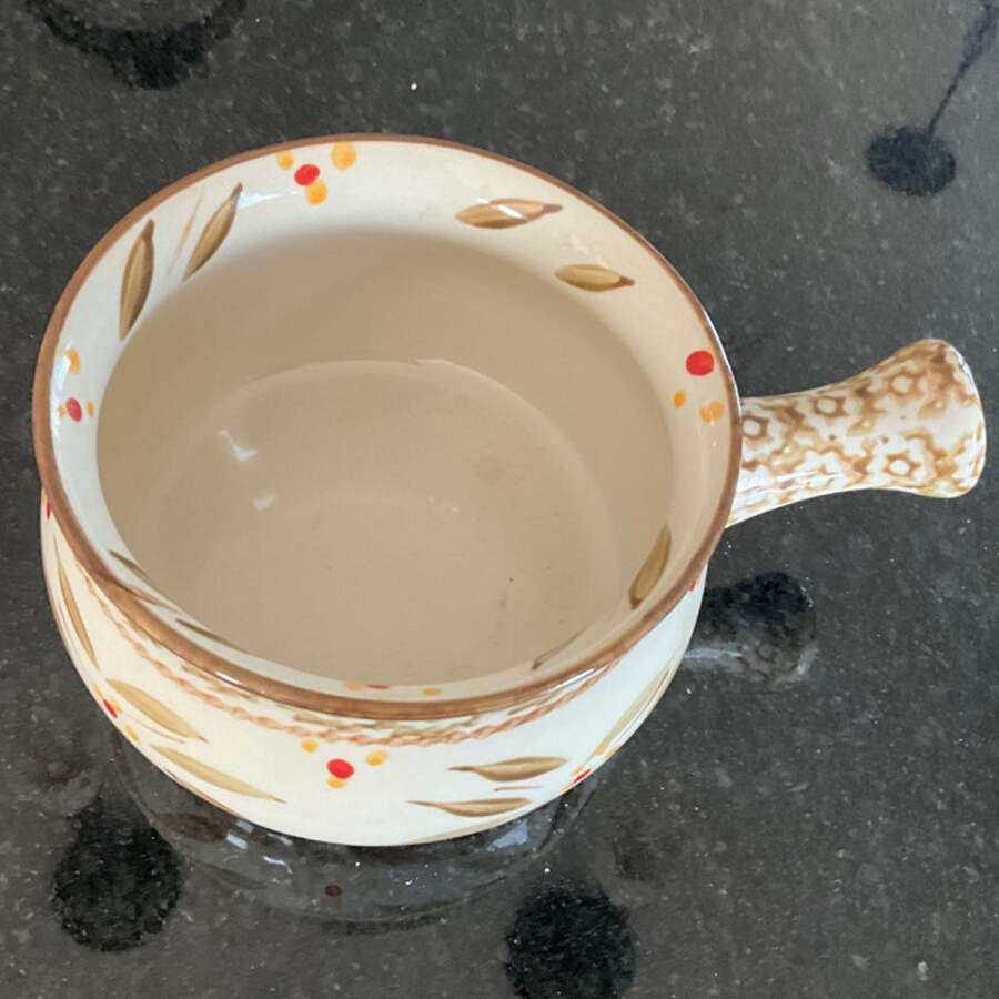 Old World Brown Soup Mug by Temp-Tations-1