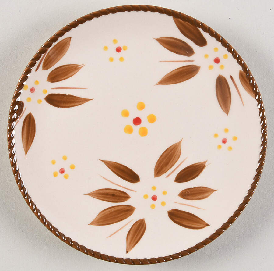 Old World Brown Coupe Bread & Butter Plate by Temp-Tations-1