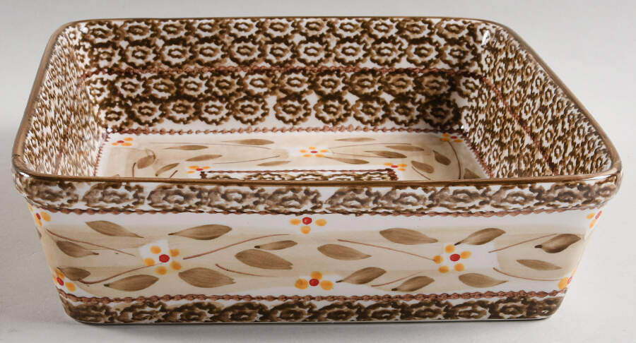 Old World Brown 9" Square Baker by Temp-Tations-1