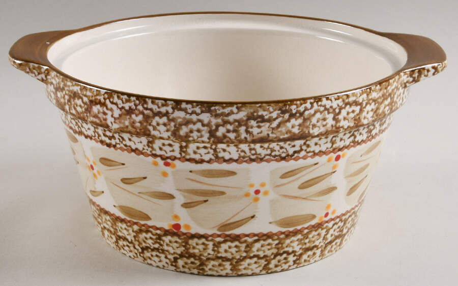 Old World Brown 2.5 Qt Round Casserole No Lid by Temp-Tations-1