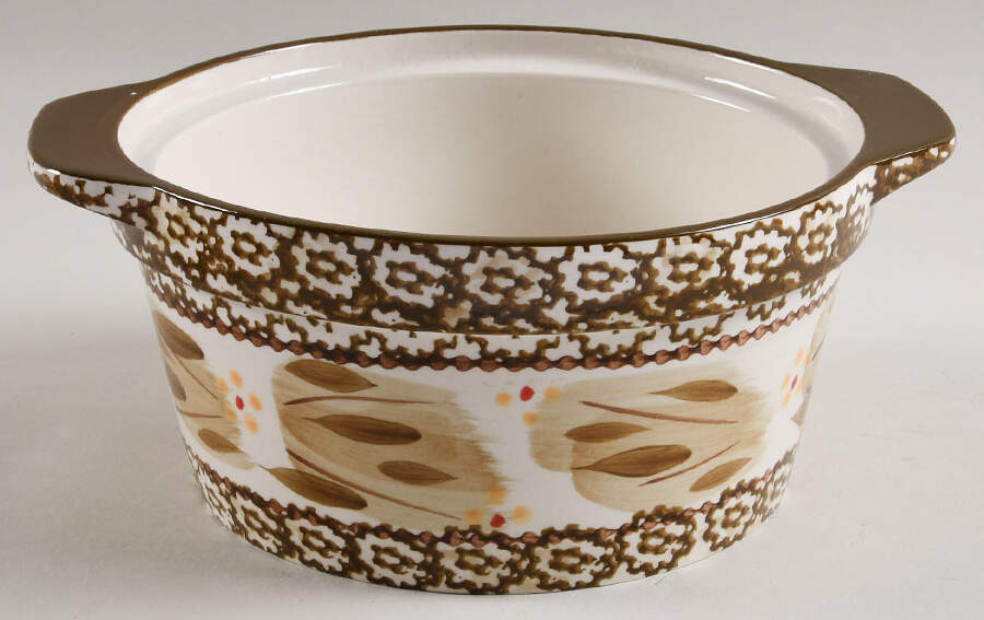 Old World Brown 1 Qt Round Casserole No Lid by Temp-Tations-1