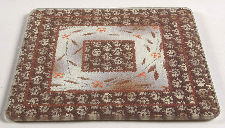 Old World Brown Glass Trivet for 8" Square Baker by Temp-Tations-1
