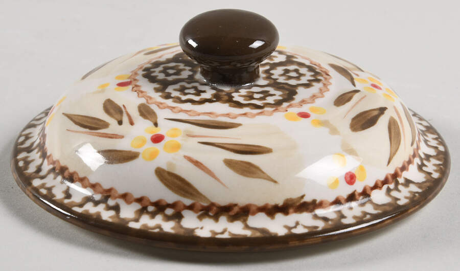 Old World Brown Lid for 10 Oz Individual Casserole by Temp-Tations-1