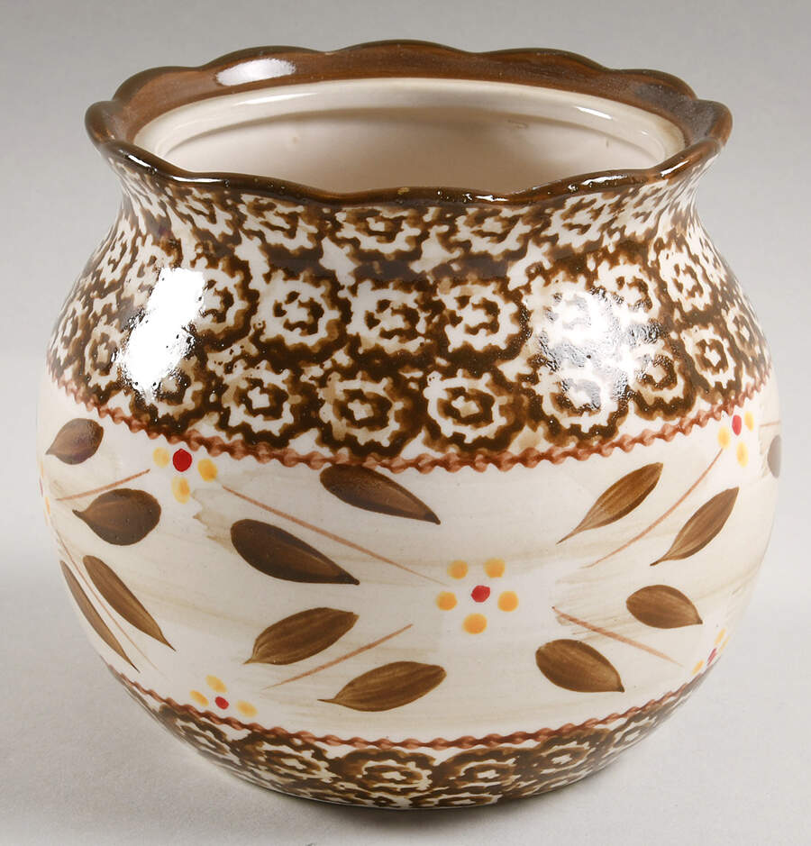 Old World Brown Small Canister No Lid by Temp-Tations-1