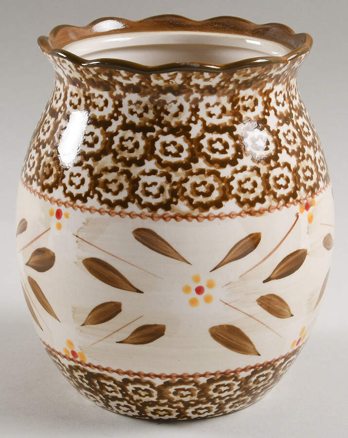 Old World Brown Medium Canister No Lid by Temp-Tations-1