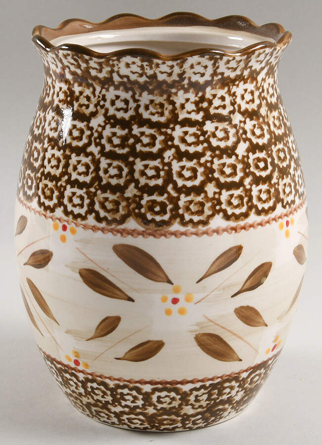 Old World Brown Large Canister No Lid by Temp-Tations-1