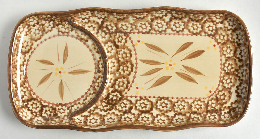 Old World Brown 12" Rectangular Snack Tray by Temp-Tations-1